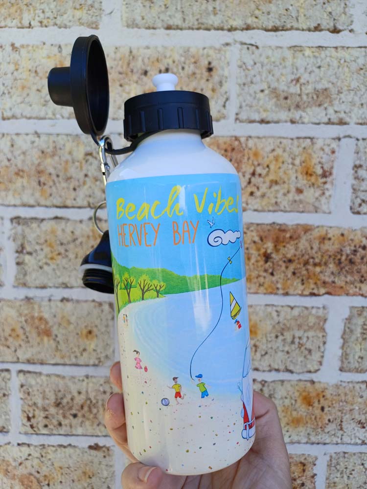 Beach Kombi 600ml Aluminium Water Bottle