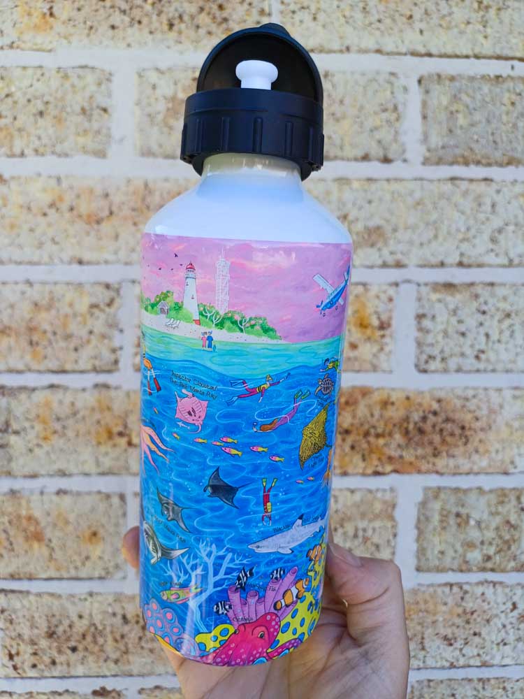 Island Vibes 600ml Aluminium Water Bottle