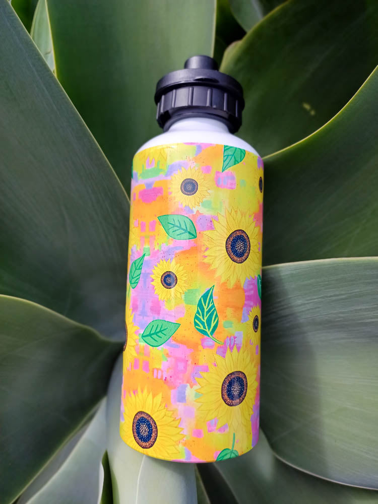 Sunflower Dreaming 600ml Aluminium Water Bottle