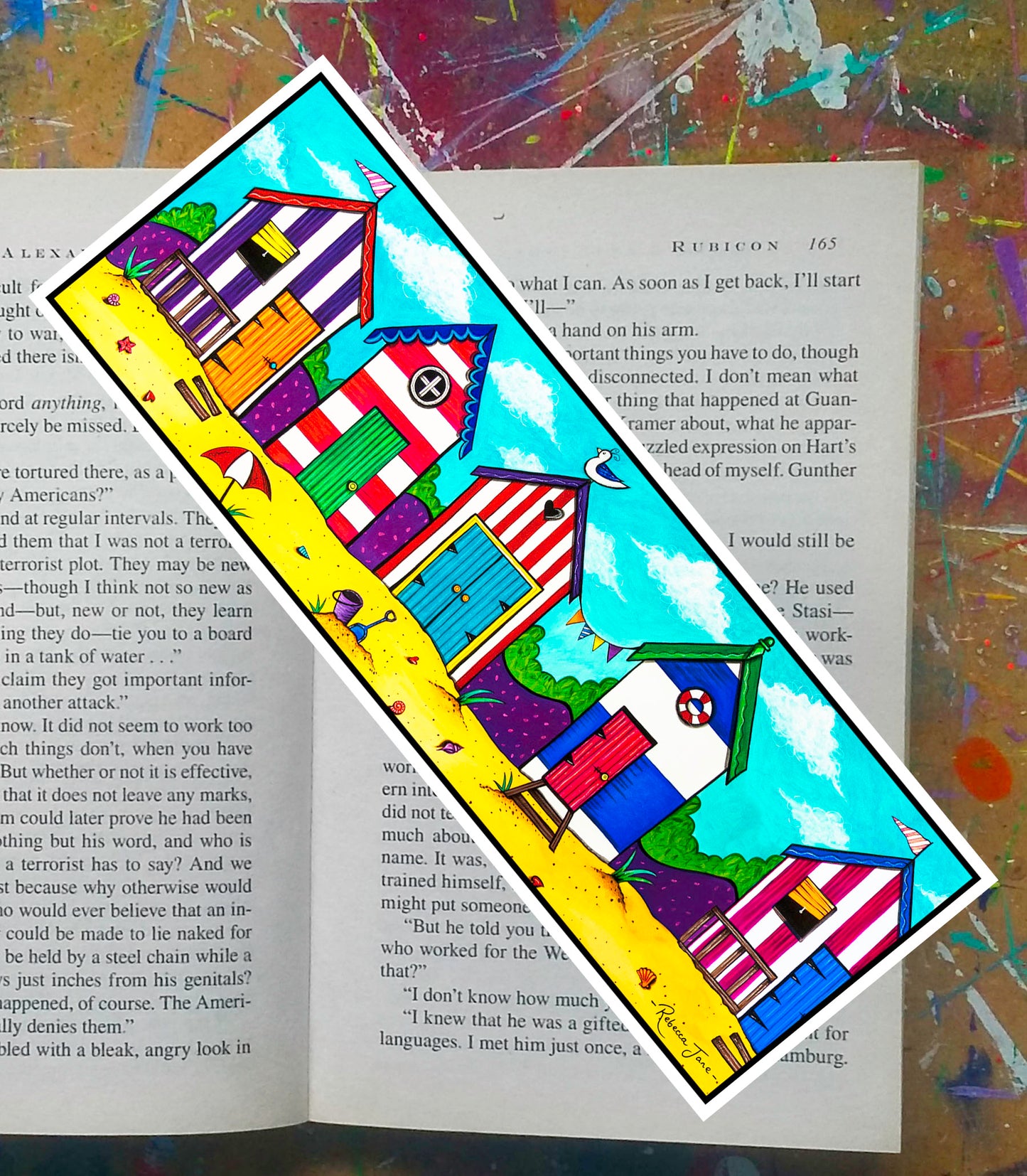 Beach Huts Bookmark