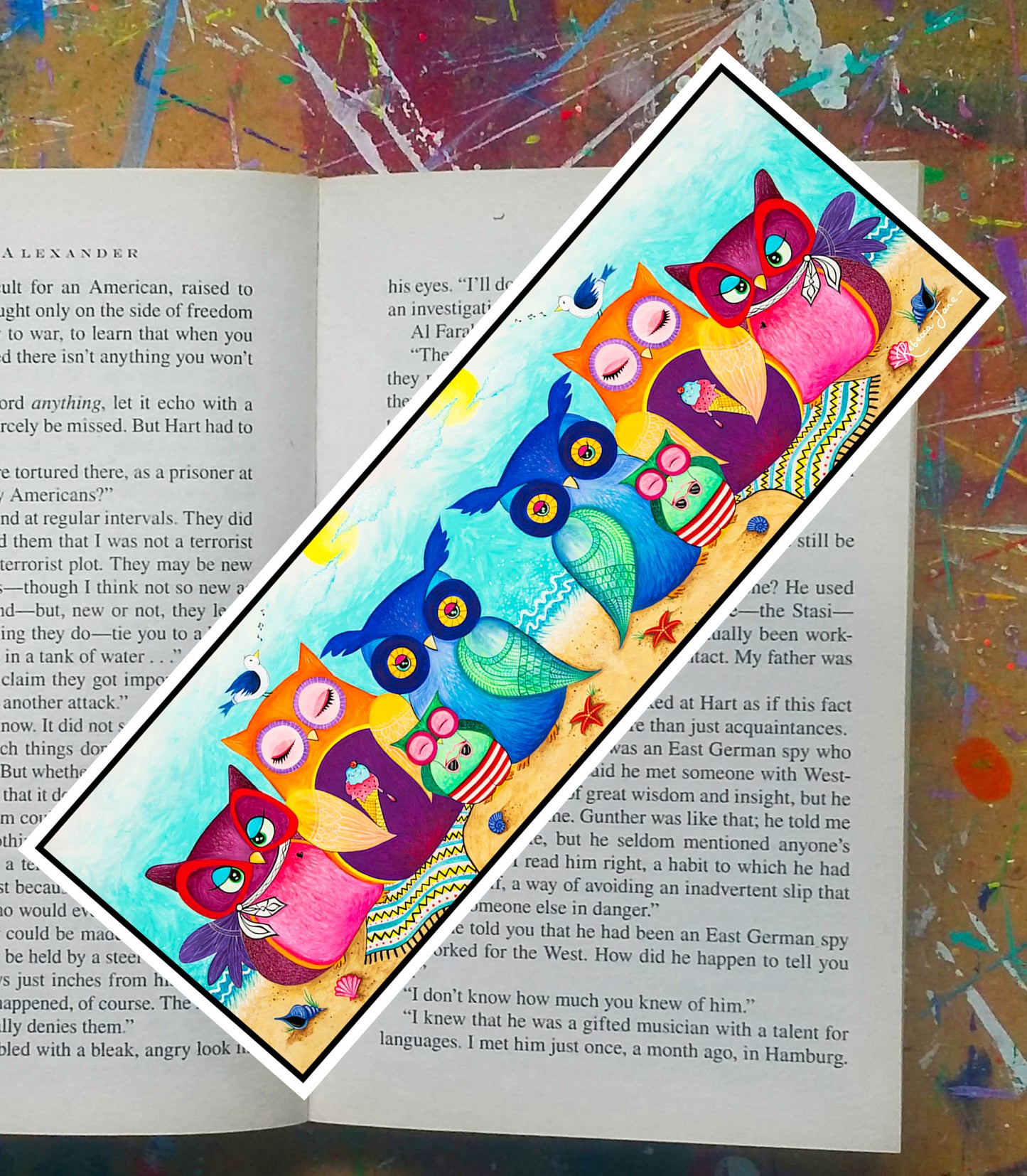 Beach Owls Bookmark