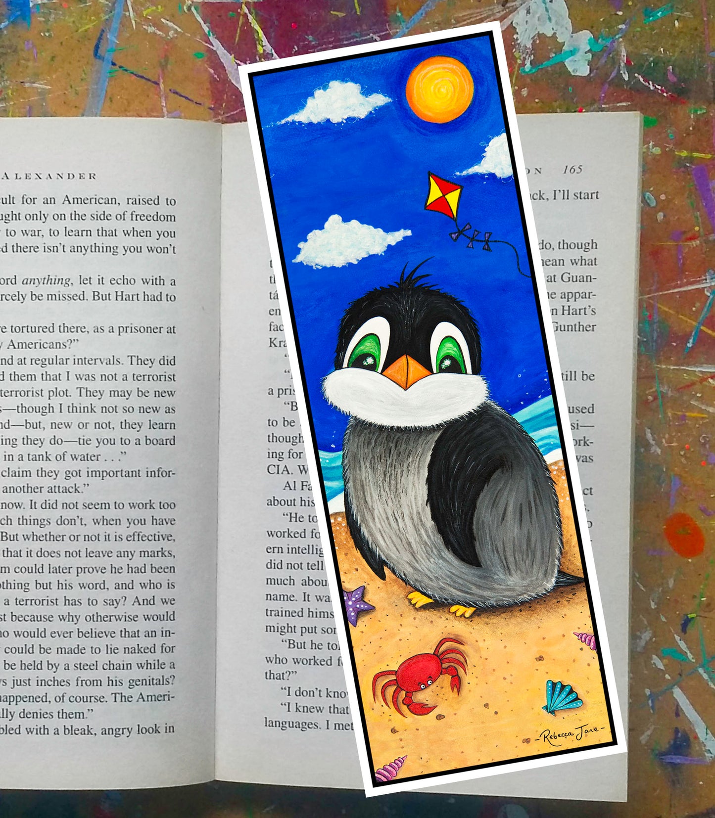 Beach Pengy Bookmark