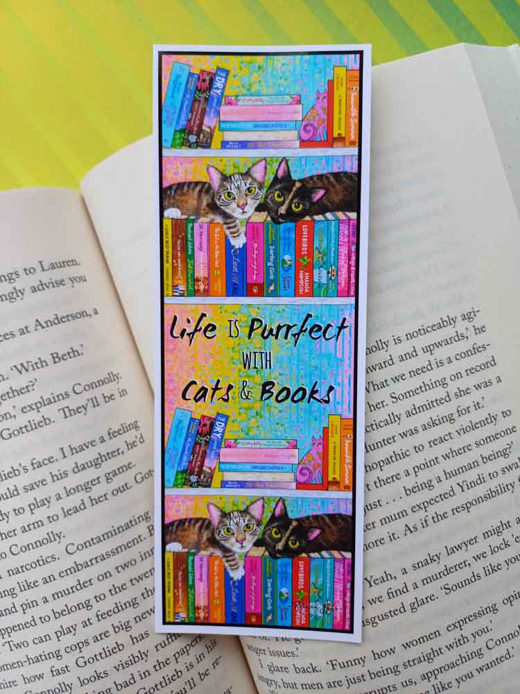 Cats n Books Bookmark
