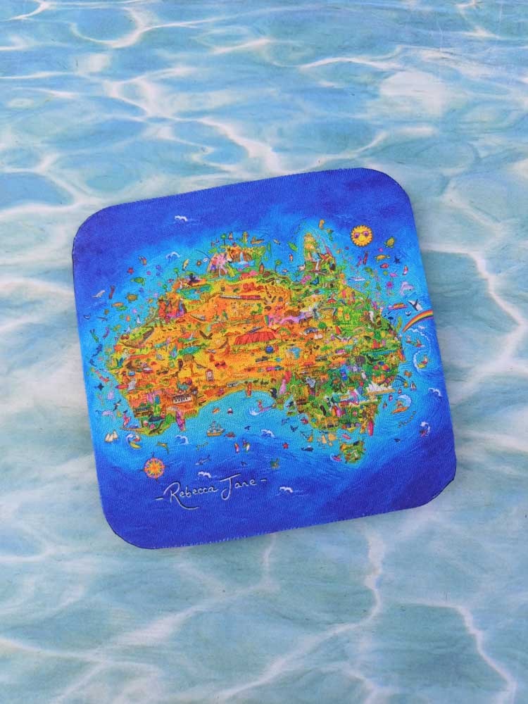 The Great Australian Map Coaster