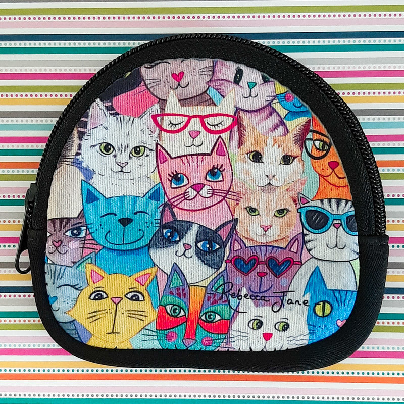 Colourful Cats Coin Pouch