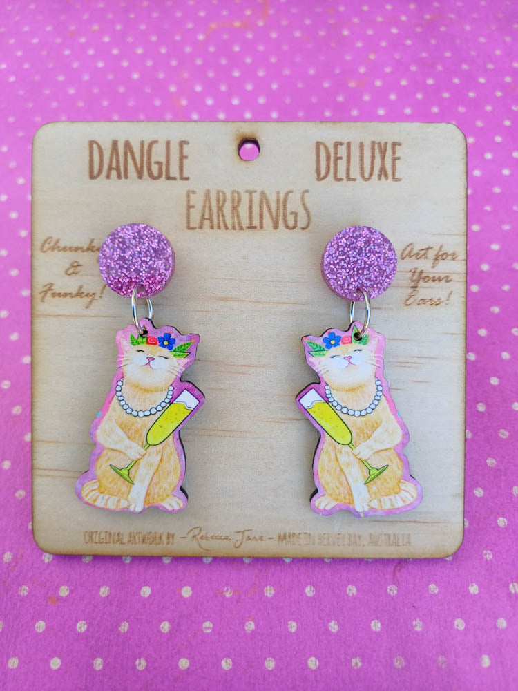 Bubbly Brandy Dangle Deluxe Earrings