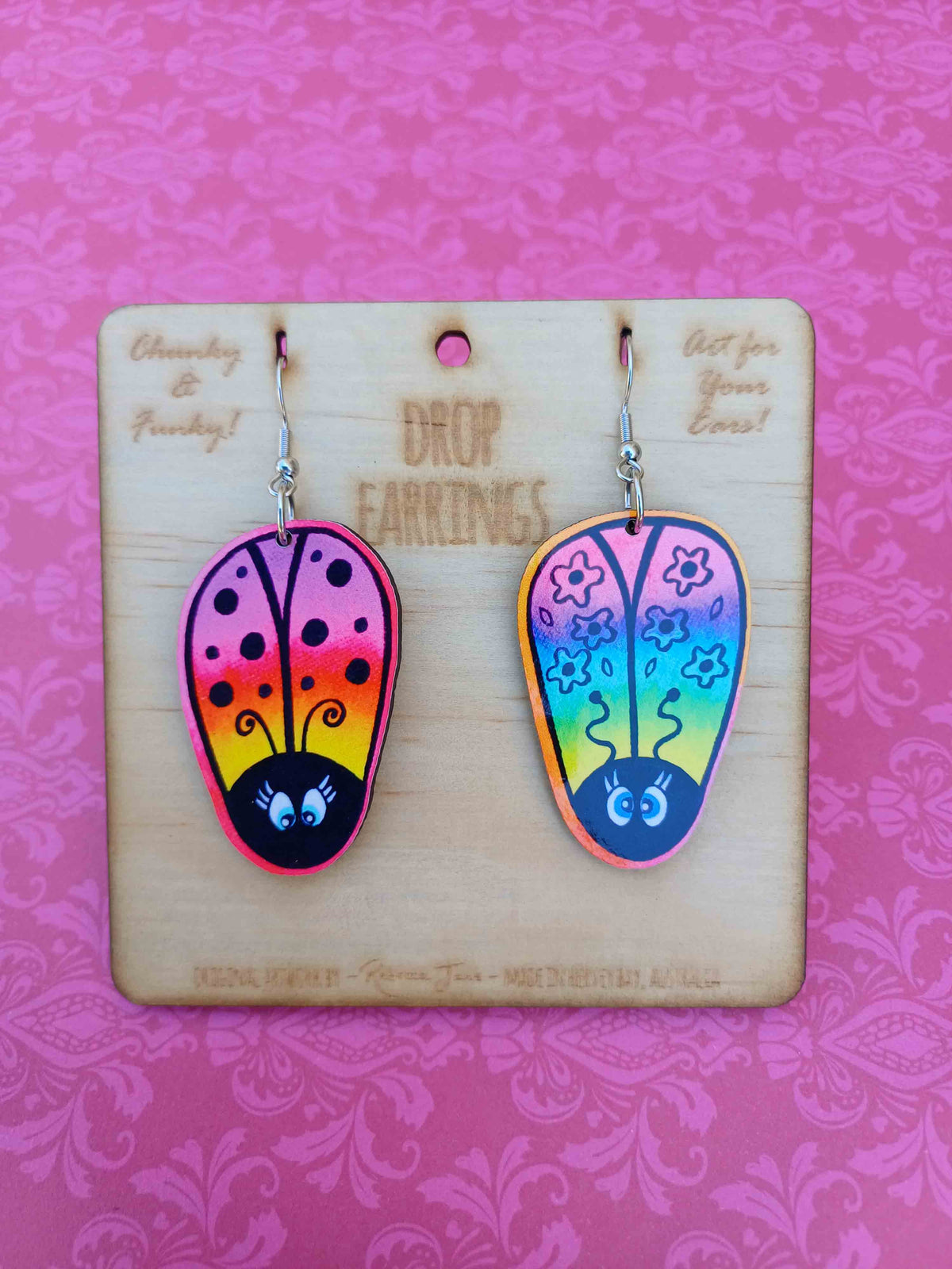 Bec's Beetles Drop Earrings