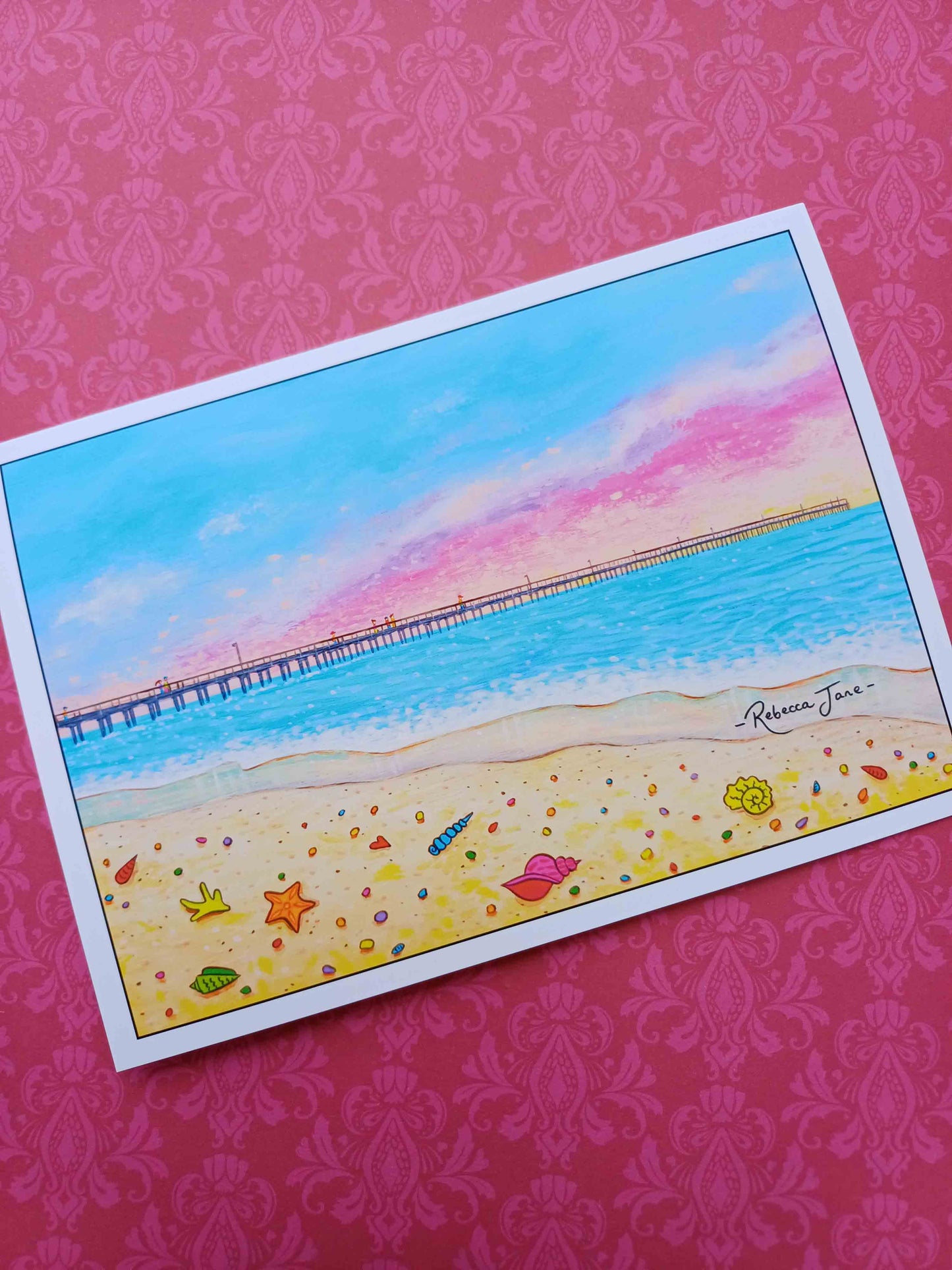 Pastel Pier Greeting Card