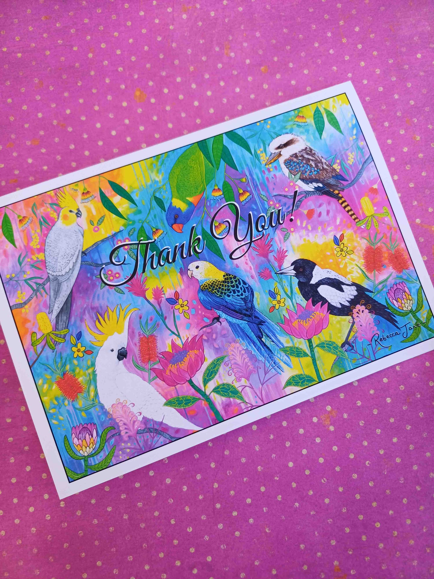 Springtime Birds & Blooms 'Thank You' Greeting Card