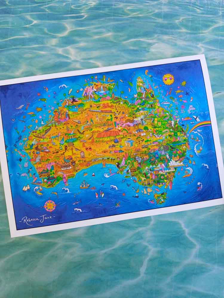 The Great Australian Map Greeting Card