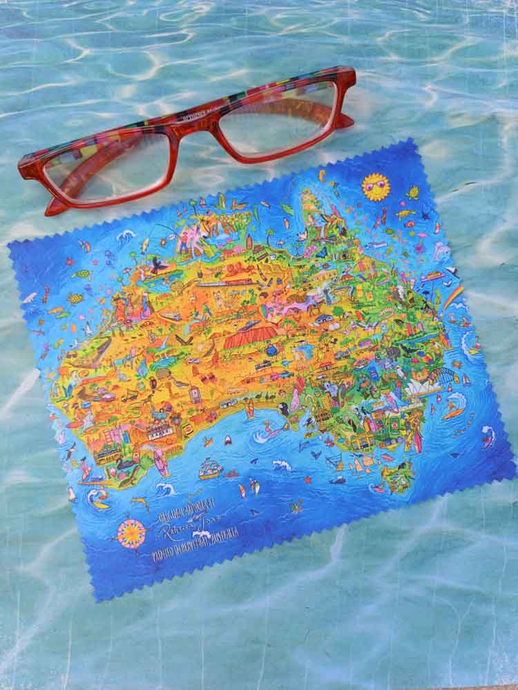 The Great Australian Map Lens Cloth