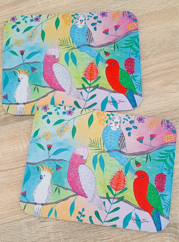 Colourful Birds of Australia Galah Placemat