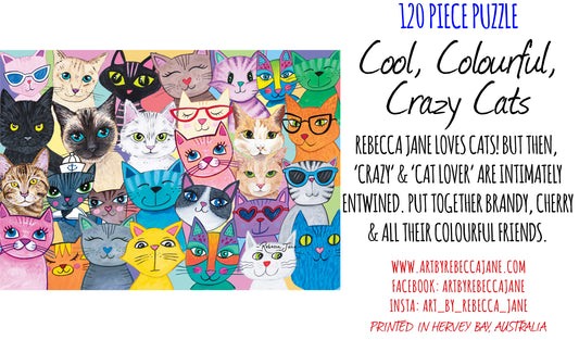 Colourful Cats 120 Piece Puzzle