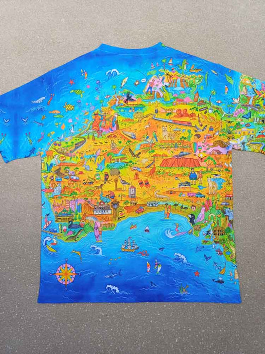 The Great Australian Map T-Shirt (East to West)