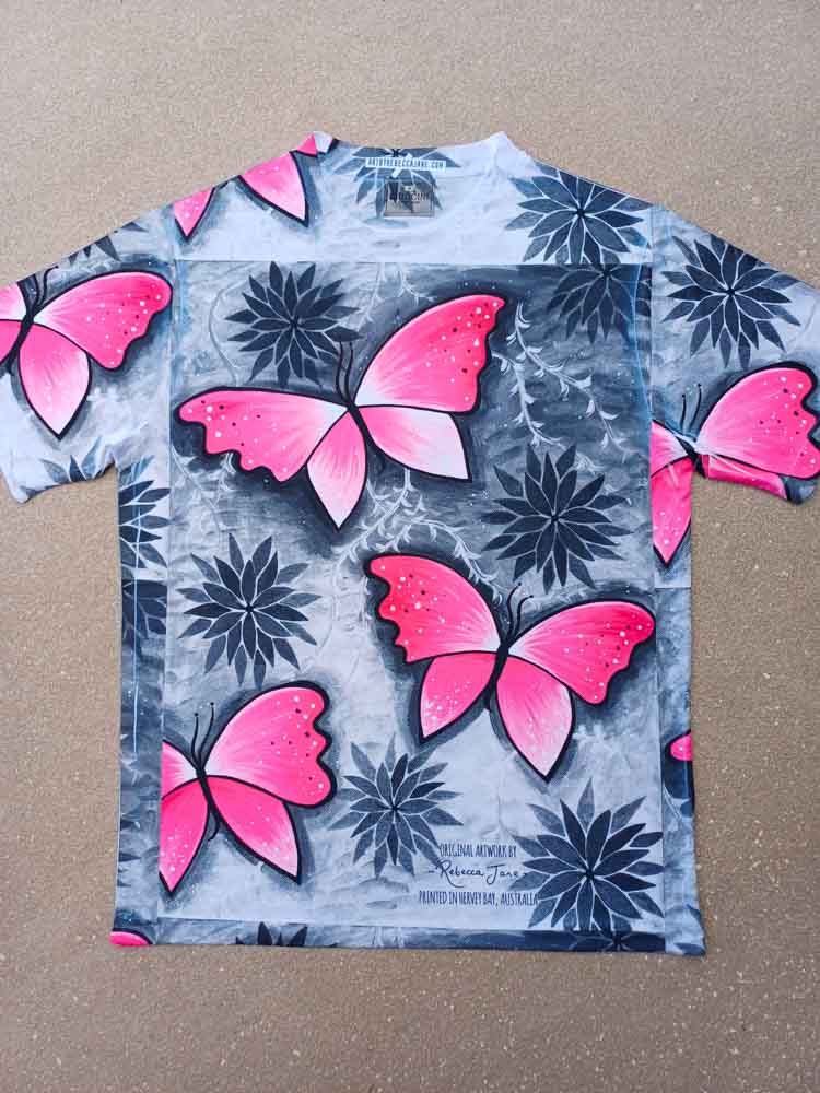 Winter Butterflies (Hot Pink) T-Shirt