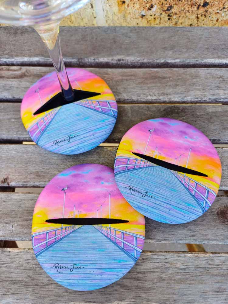 Peaceful Pier Glass Slipper