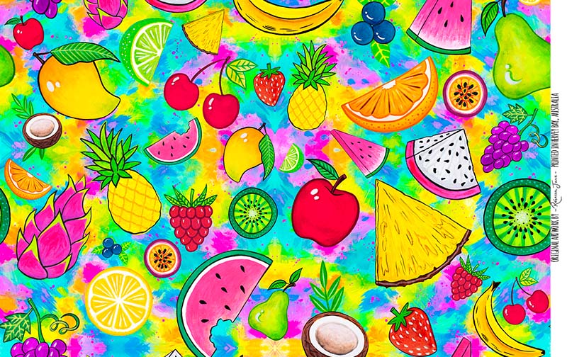 Fruit Salad 600ml Aluminium Water Bottle