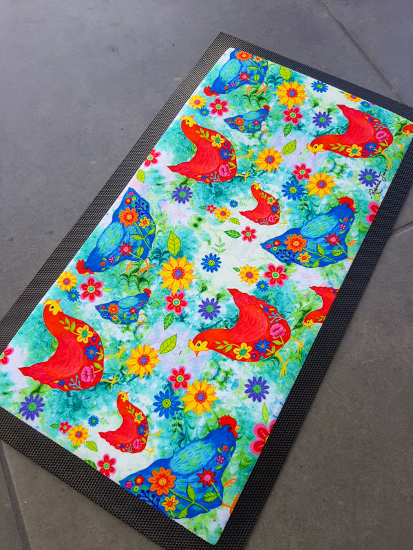 Garden Chooks Bar Mat