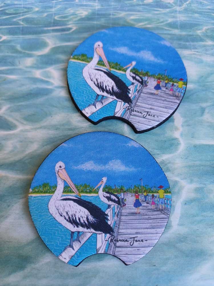 Pelicans on the Pier Car Coaster