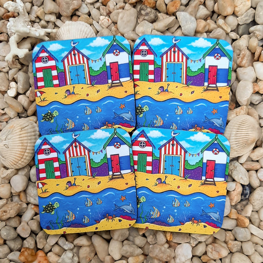 Beach Huts Coaster