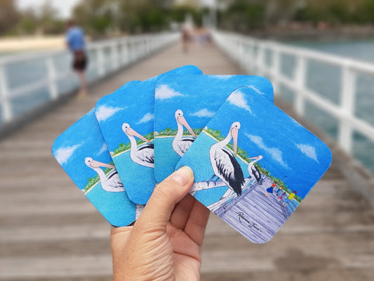Pelicans on the Pier Coaster