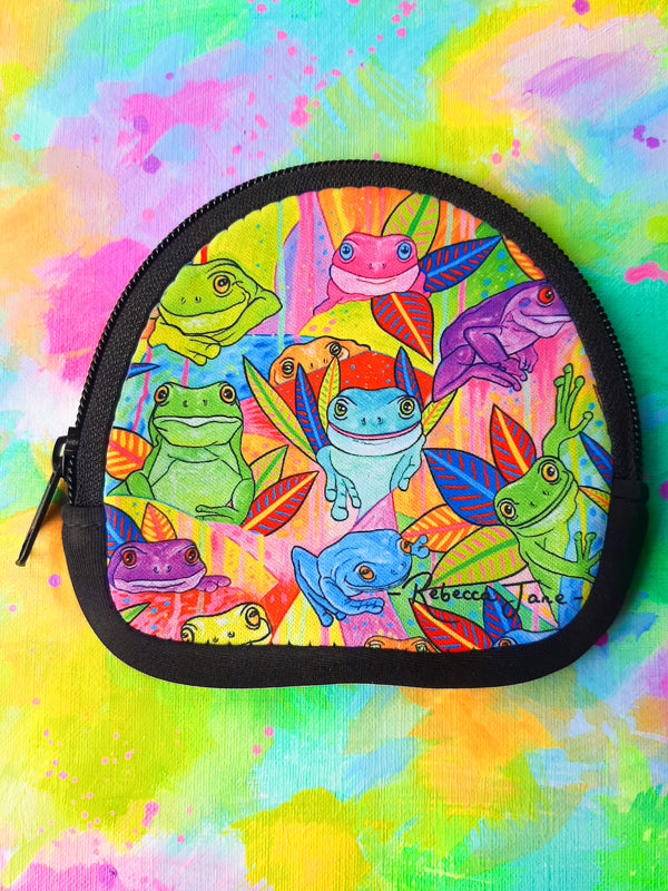 Frog Moods Coin Pouch
