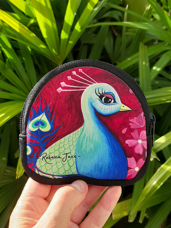 Pretty Peacock Coin Pouch