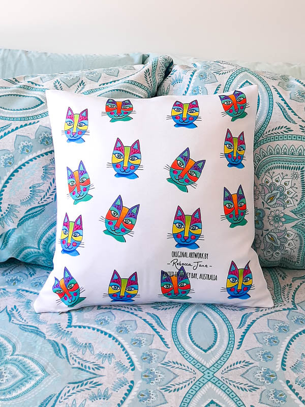 Colourful Cats Cushion Cover