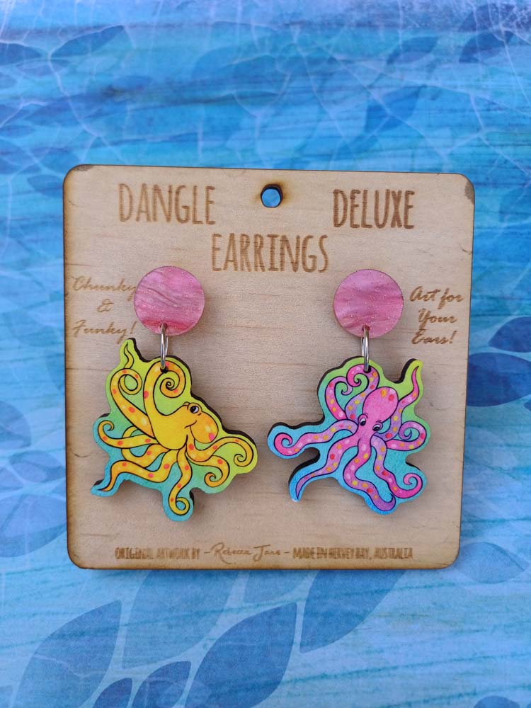 Octopus's Garden Dangle Deluxe Earrings