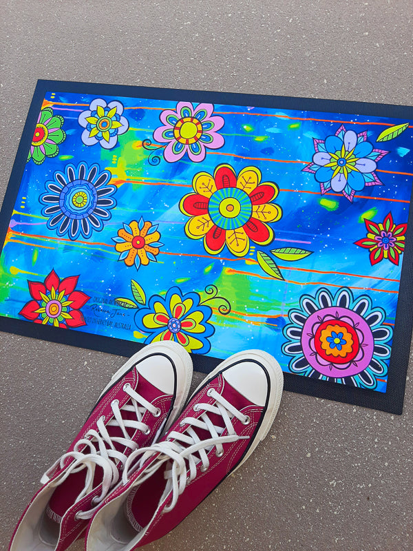 Summer Flowers Door Mat