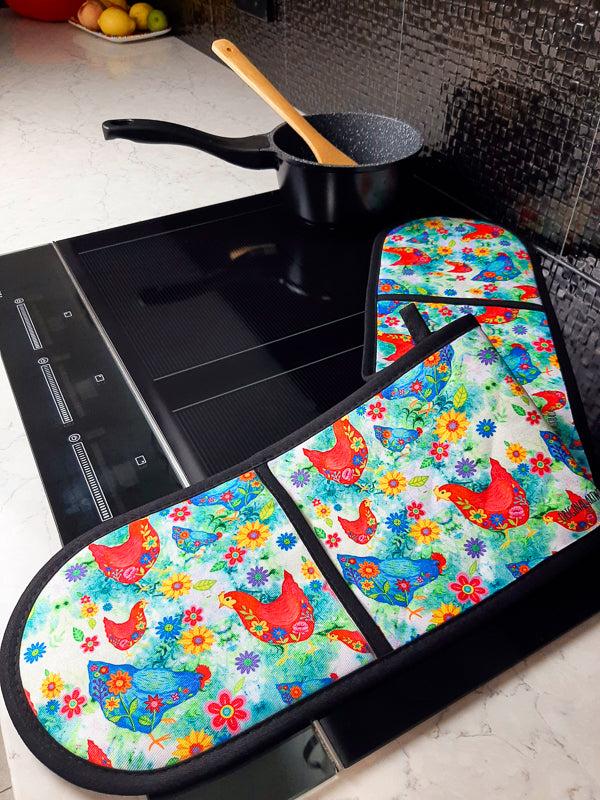 Garden Chooks Double Oven Mitt