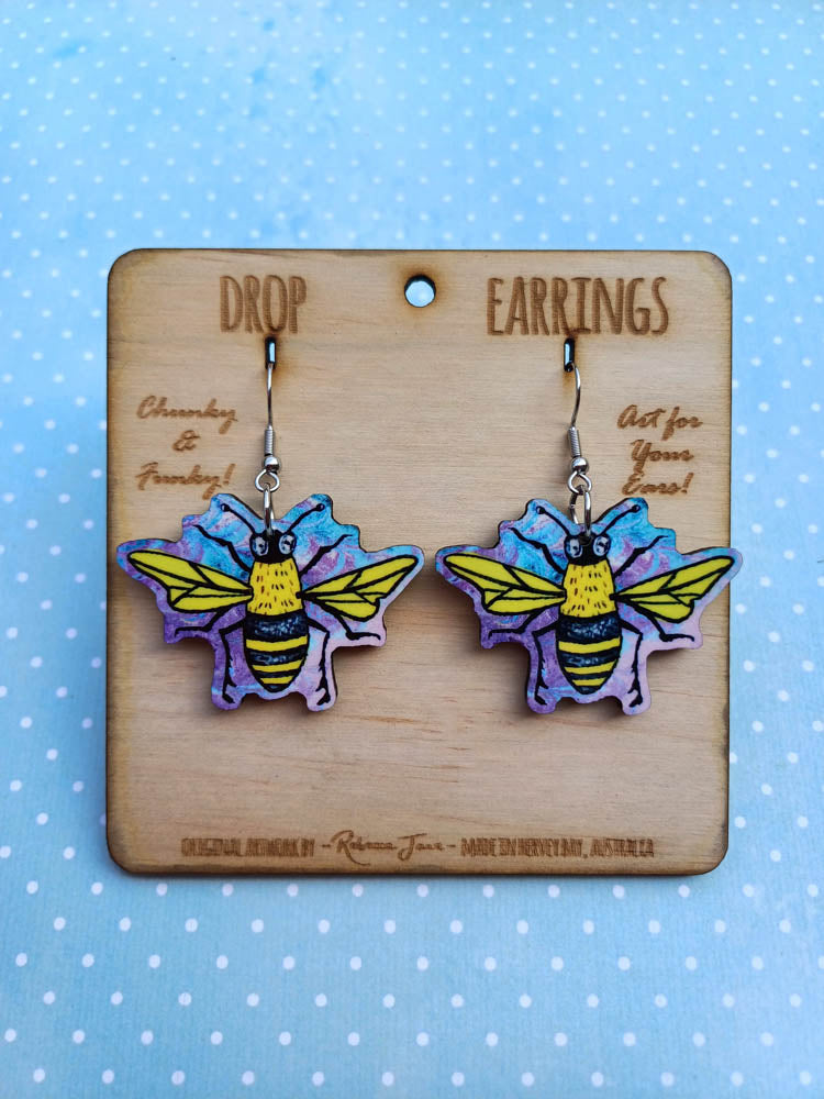 Bee Drop Earrings