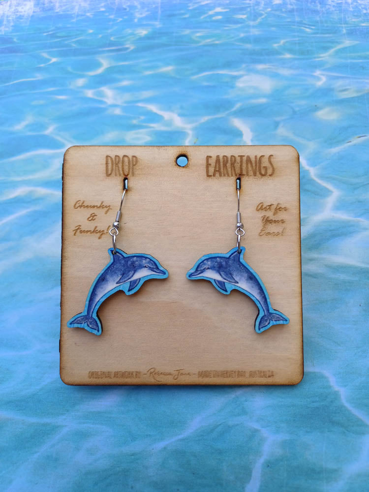 Dolphin Drop Earrings