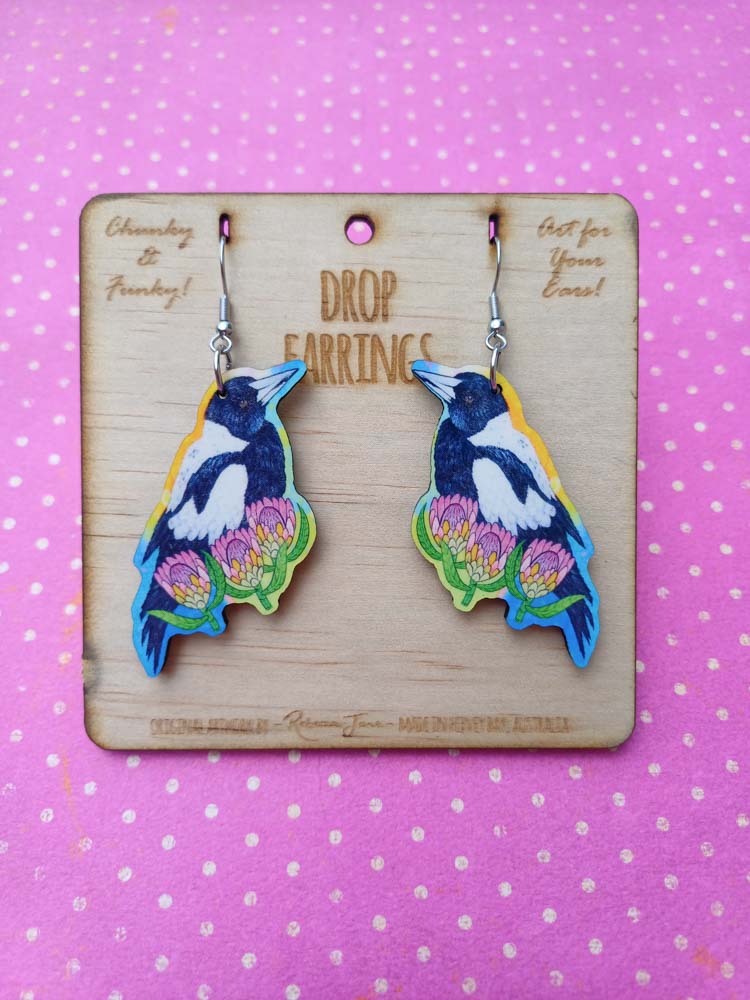 Magpie Drop Earrings