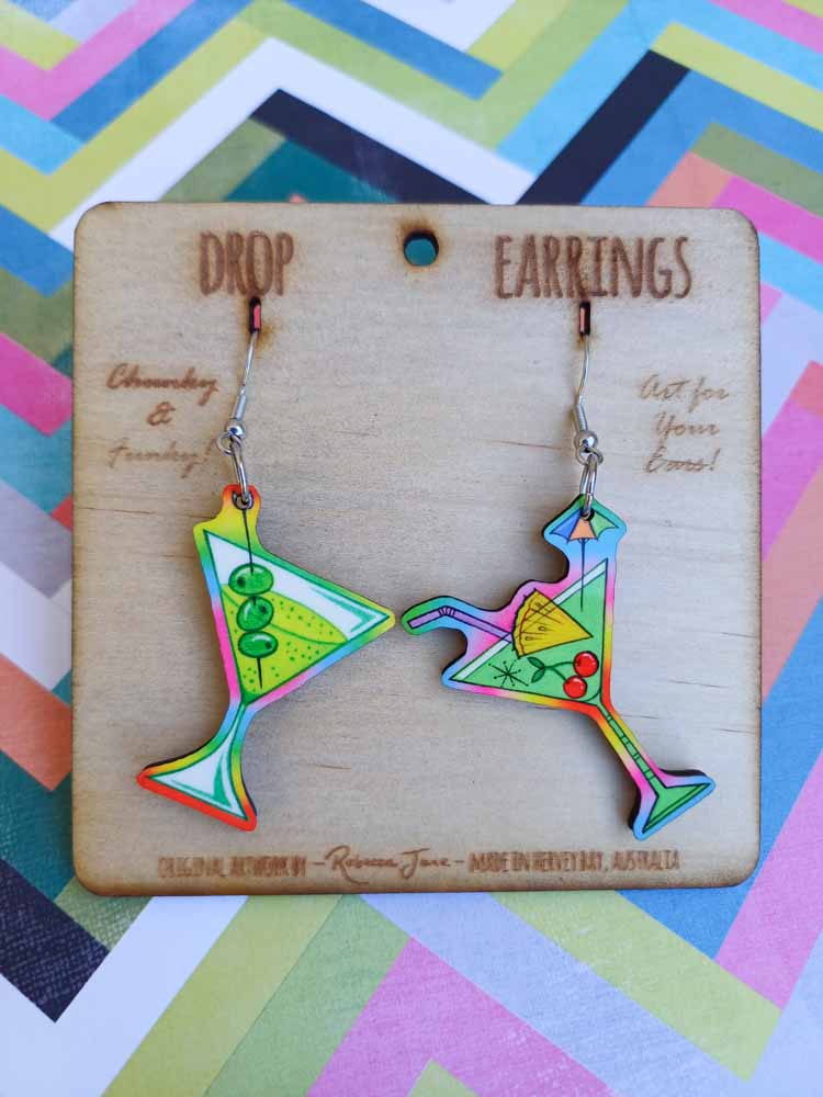 Martini Drop Earrings