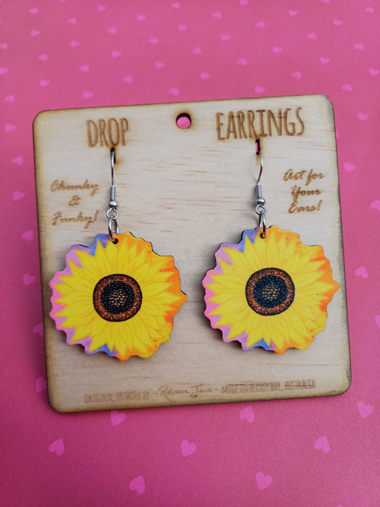 Sunflower Drop Earrings