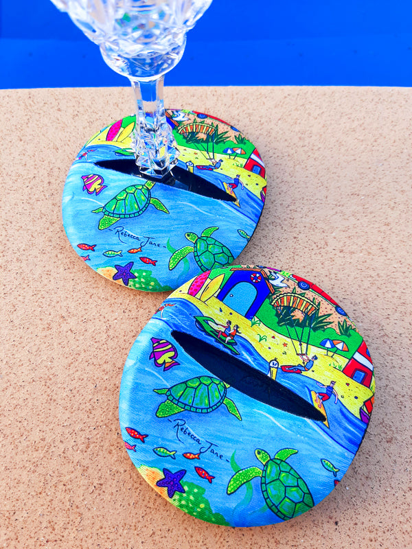 Summer Holiday Beach Glass Slipper