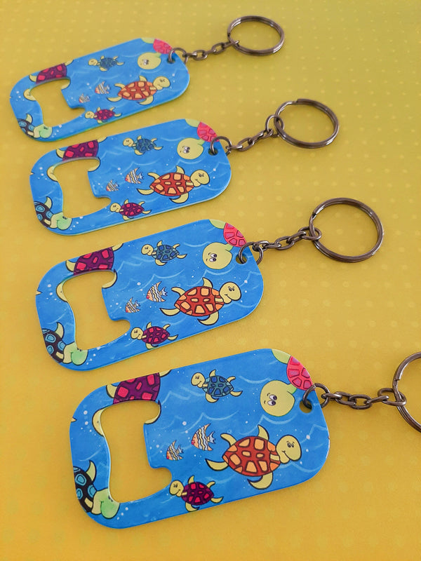 Happy Turtles Keyring Bottle Opener