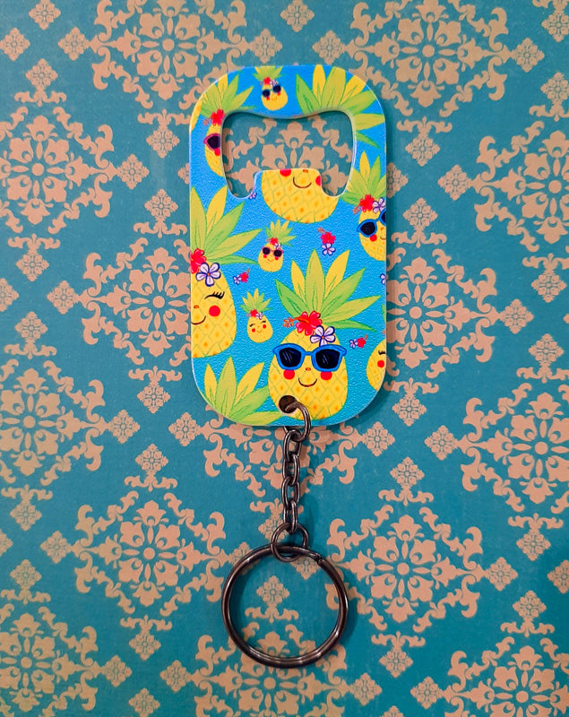 Sweet Pineapples Keyring Bottle Opener