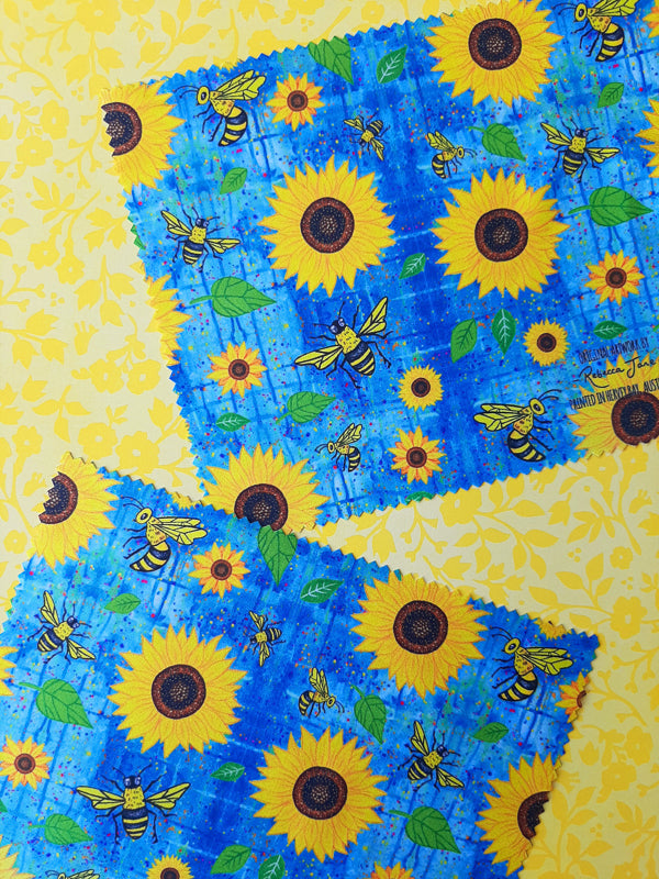 Sunflowers n Bees Lens Cloth