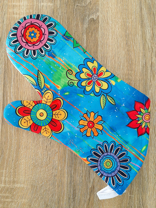 Summer Flowers Oven Mitt