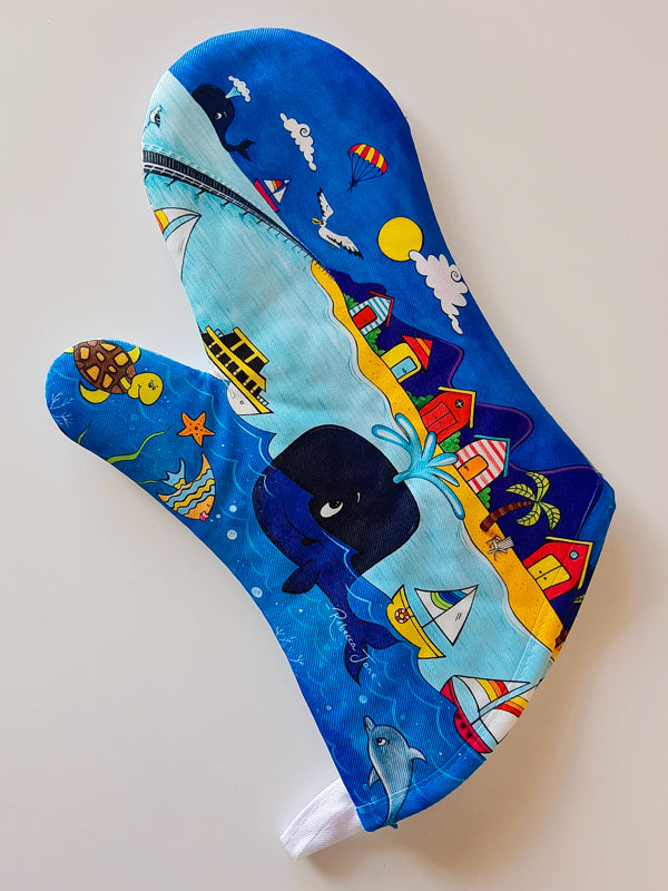 Whale Town Oven Mitt