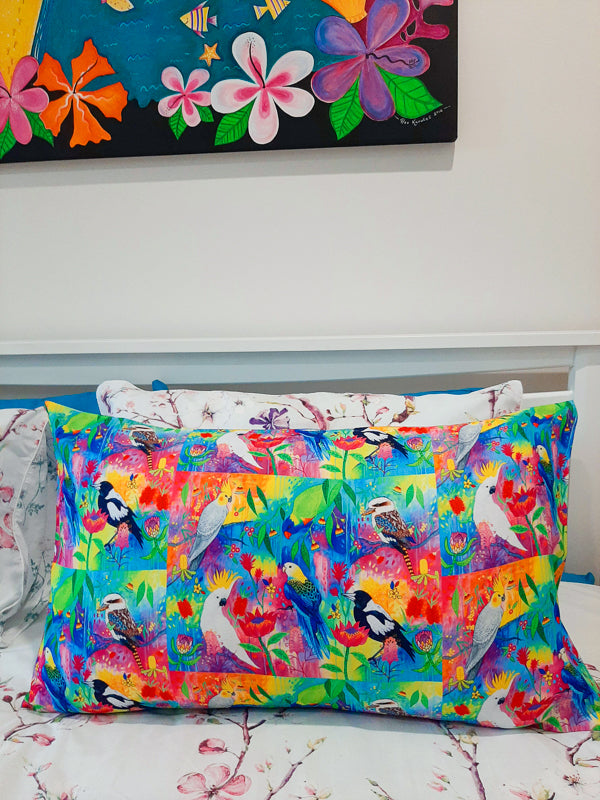 Springtime Birds & Blooms Pillow Case