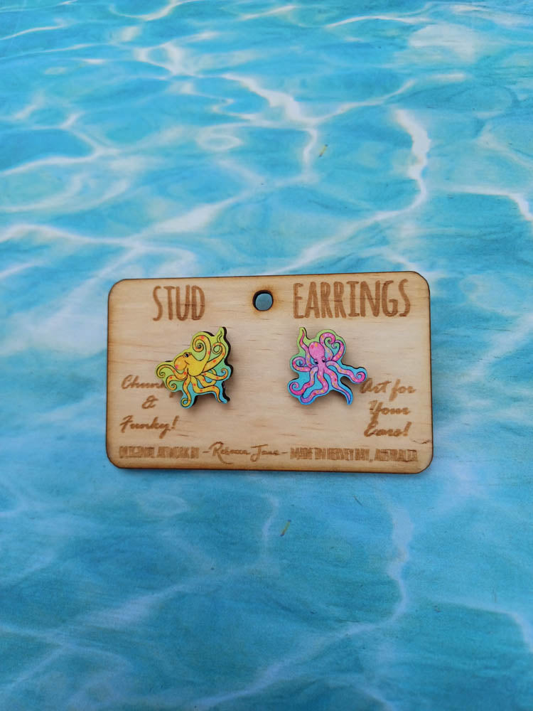 Octopus Stud Earrings