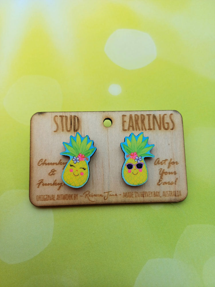 Sweet Pineapples Stud Earrings