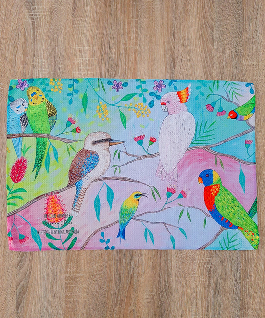 Colourful Birds of Australia Tea Towel