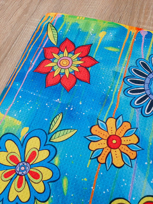 Summer Flowers Tea Towel