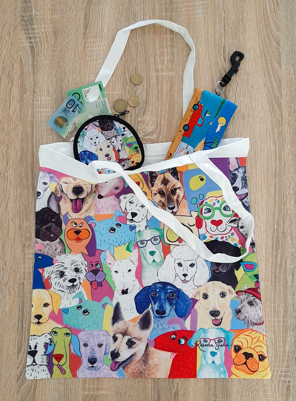 Dashing Dogs Tote Bag