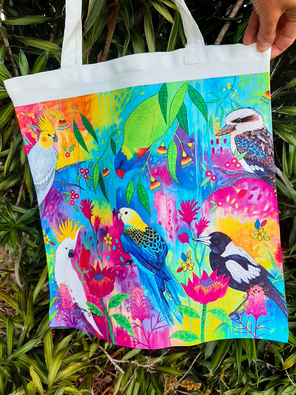 Springtime Birds & Blooms Tote Bag