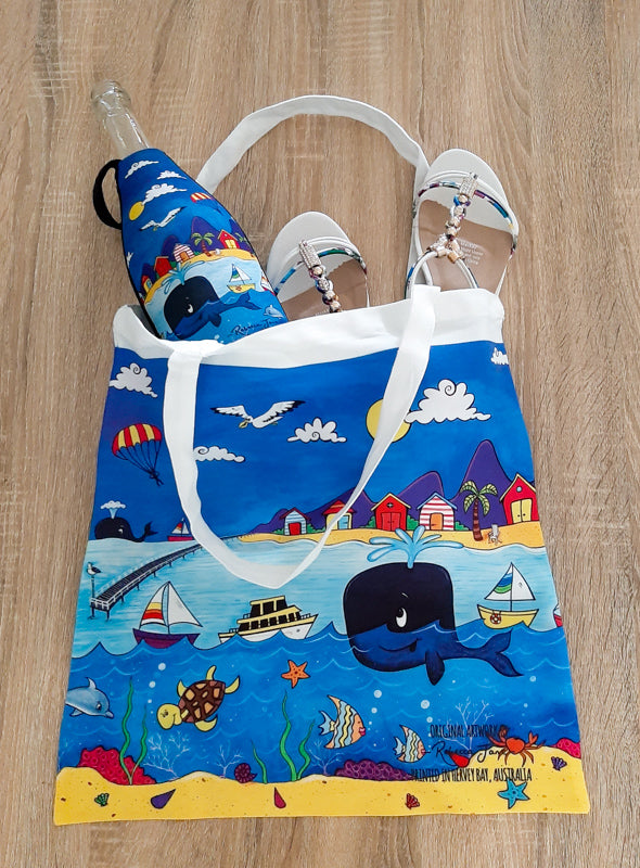 Whale Town Tote Bag